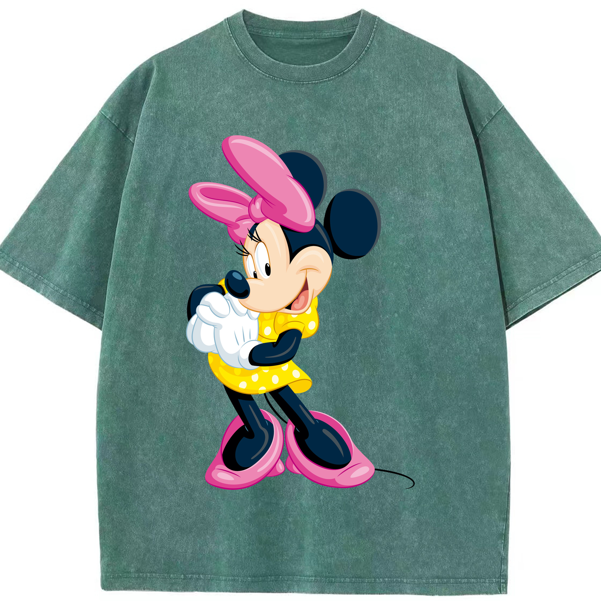 （画像用） ミッキーマウス Mickey Mouse 綿100% ヴィンテージ風 半袖Tシャツ（フロントプリント）
